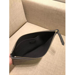 Replica Louis Vuitton Brown Monogram Black Trim Daily Pouch