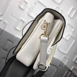Replica Louis Vuitton White Black Trim Metis Pochette