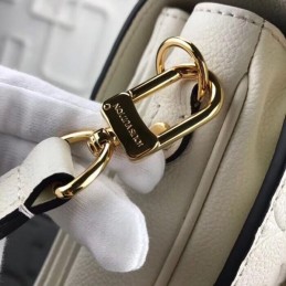 Replica Louis Vuitton White Black Trim Metis Pochette