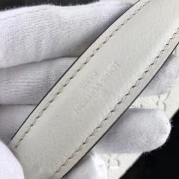 Replica Louis Vuitton White Black Trim Metis Pochette