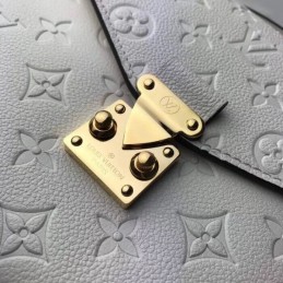 Replica Louis Vuitton White Black Trim Metis Pochette