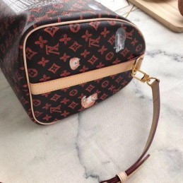 Replica Louis Vuitton Brown Monogram Red White Graphic Speedy 30