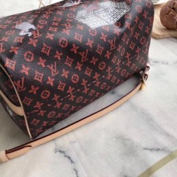 Replica Louis Vuitton Brown Monogram Red White Graphic Speedy 30