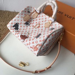 Replica Louis Vuitton White Monogram Red Graphic Speedy 30