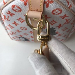 Replica Louis Vuitton White Monogram Red Graphic Speedy 30