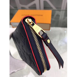 Replica Louis Vuitton Black Oversized Embossed Monogram Zippy Wallet