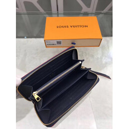 Replica Louis Vuitton Black Oversized Embossed Monogram Zippy Wallet