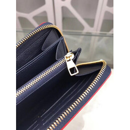 Replica Louis Vuitton Black Oversized Embossed Monogram Zippy Wallet