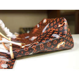 Replica Louis Vuitton Brown Monogram Orange Graphic Neverfull MM