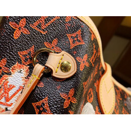 Replica Louis Vuitton Brown Monogram Orange Graphic Neverfull MM