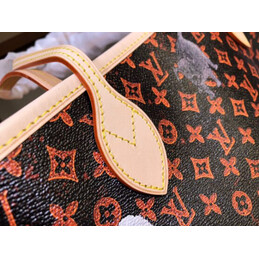 Replica Louis Vuitton Brown Monogram Orange Graphic Neverfull MM