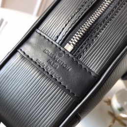Replica Louis Vuitton Black Taiga Leather Porte Documents Voyage