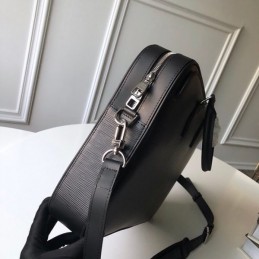Replica Louis Vuitton Black Leather Dandy Briefcase MM