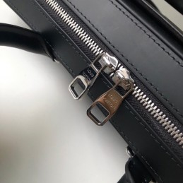 Replica Louis Vuitton Black Leather Dandy Briefcase MM