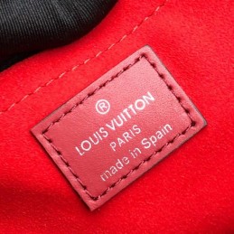 Replica Louis Vuitton Red Textured Sac Tricot