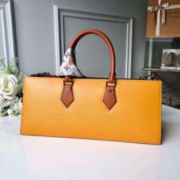 Replica Louis Vuitton Orange Textured Chain Sac Tricot