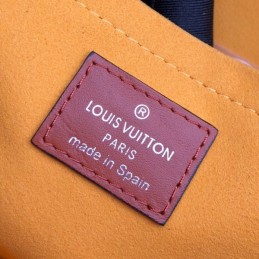 Replica Louis Vuitton Orange Textured Chain Sac Tricot