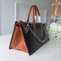 Replica Louis Vuitton Black Textured Chain Sac Tricot