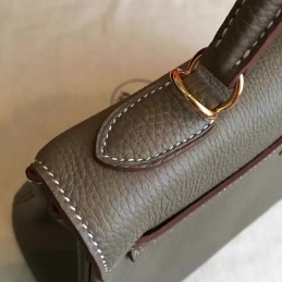 Replica Hermes Taupe Kelly 32 Gold Hardware Bag