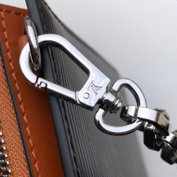 Replica Louis Vuitton Black Textured Chain Sac Tricot