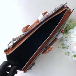 Replica Louis Vuitton Black Textured Chain Sac Tricot