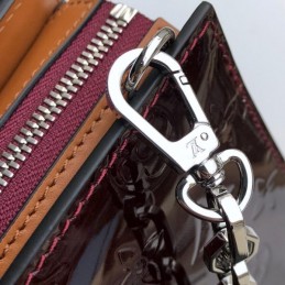 Replica Louis Vuitton Burgundy Patent Monogram Chain Sac Tricot