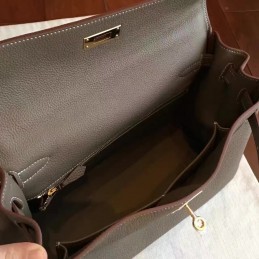 Replica Hermes Taupe Kelly 32 Gold Hardware Bag
