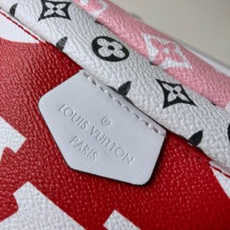 Replica Louis Vuitton Red White Graphic Bumbag