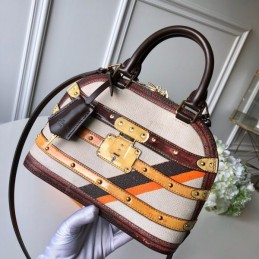 Replica Louis Vuitton Brown Monogram Multicolor Strap Alma BB