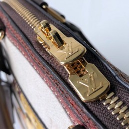 Replica Louis Vuitton Brown Monogram Multicolor Strap Alma BB