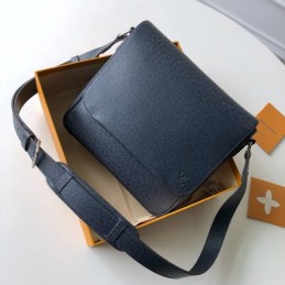 Replica Louis Vuitton Navy Blue Leather Roman PM