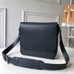 Replica Louis Vuitton Navy Blue Leather Roman PM