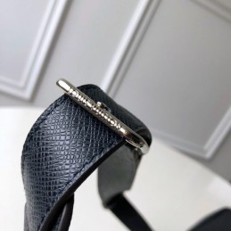 Replica Louis Vuitton Navy Blue Leather Roman PM