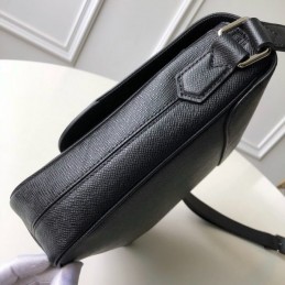 Replica Louis Vuitton Black Leather Roman PM