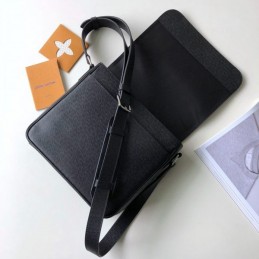 Replica Louis Vuitton Black Leather Roman PM