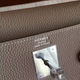 Replica Hermes Taupe Kelly 32 Palladium Hardware Bag