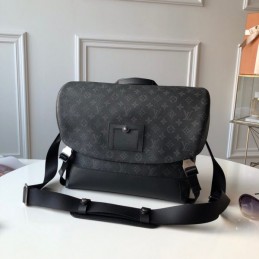 Replica Louis Vuitton Black Monogram Eclipse Messenger MM Voyager - Style 2