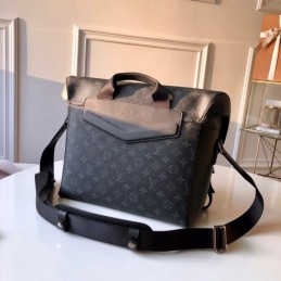 Replica Louis Vuitton Black Monogram Eclipse Messenger MM Voyager - Style 2