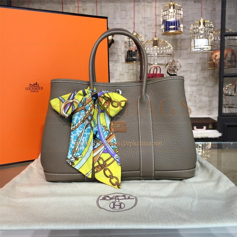 Replica Hermes Taupe Garden Party 30 Bag