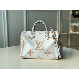Replica Louis Vuitton White Gold Monogram Speedy 30
