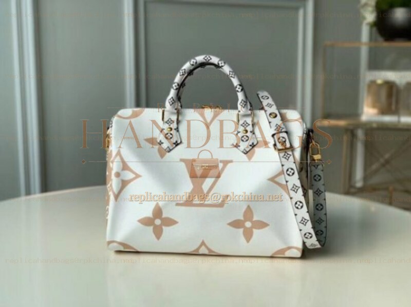Replica Louis Vuitton White Gold Monogram Speedy 30