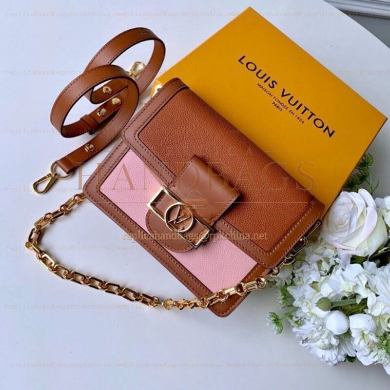 Replica Louis Vuitton Tan Pink Mini Dauphine