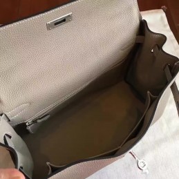 Replica Hermes Taupe Kelly 32 Palladium Hardware Bag