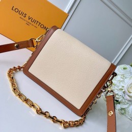Replica Louis Vuitton Ivory Burgundy Mini Dauphine