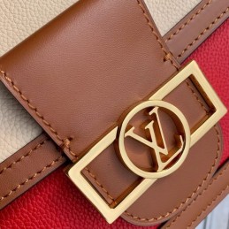 Replica Louis Vuitton Ivory Burgundy Mini Dauphine