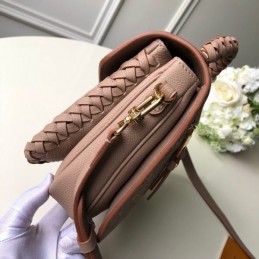 Replica Louis Vuitton Taupe Embossed Monogram Braided Handle Metis Pochette