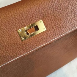 Replica Hermes Tan Beige Kelly 28 Gold Hardware Bag