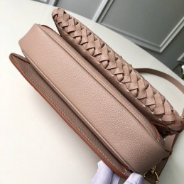 Replica Louis Vuitton Taupe Embossed Monogram Braided Handle Metis Pochette
