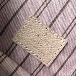 Replica Louis Vuitton Taupe Embossed Monogram Braided Handle Metis Pochette