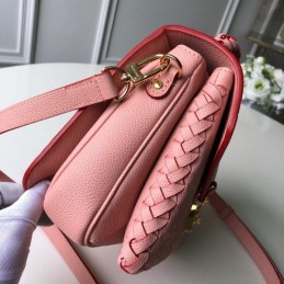 Replica Louis Vuitton Pale Pink Embossed Monogram Braided Handle Metis Pochette